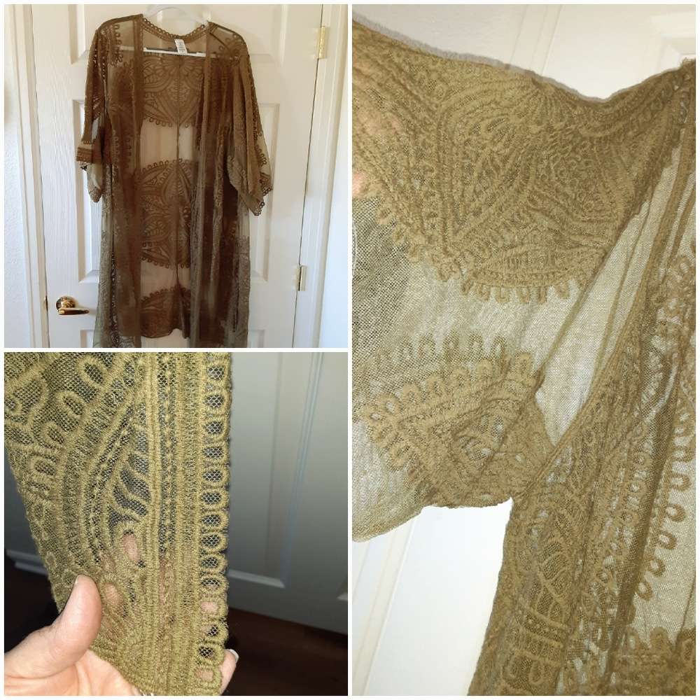 OLIVE LACE DUSTER